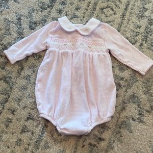 Magnolia Baby Long-sleeve smocked bubble. 6 months